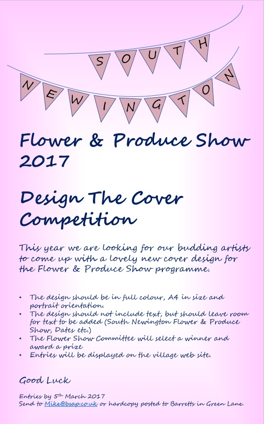 Poster for Flower and Produce show 2017 Design the Cover competition