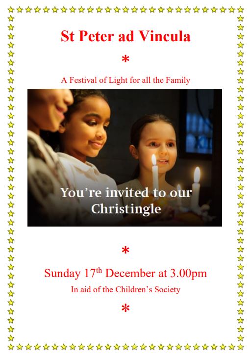Poster for Christingle, December 2017