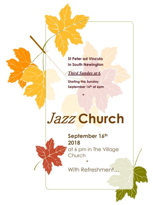 Poster for Jazz Church - September 2018