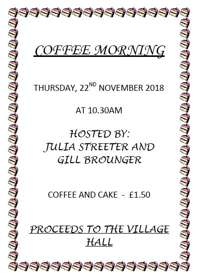 Poster for coffee morning in November 2018